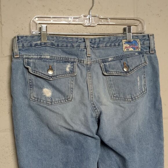 Y2K 90's MUDD Distressed Denim Capris Cropped Jeans Juniors Size 13, Skatergirl - Picture 5 of 5